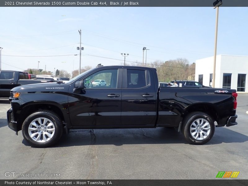 Black / Jet Black 2021 Chevrolet Silverado 1500 Custom Double Cab 4x4