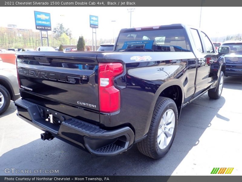 Black / Jet Black 2021 Chevrolet Silverado 1500 Custom Double Cab 4x4