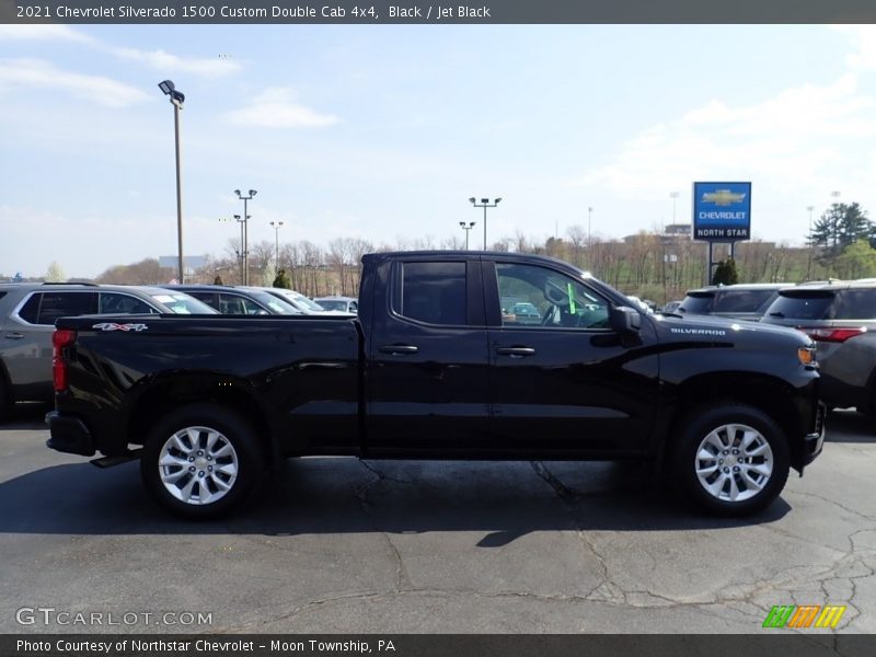 Black / Jet Black 2021 Chevrolet Silverado 1500 Custom Double Cab 4x4