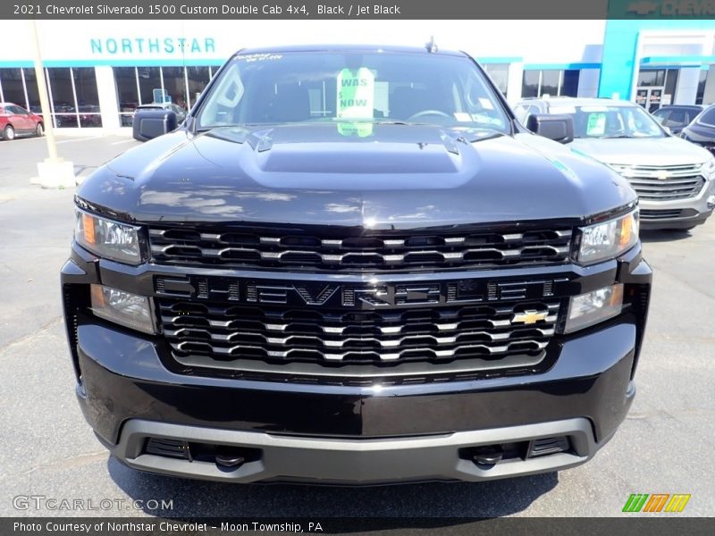 Black / Jet Black 2021 Chevrolet Silverado 1500 Custom Double Cab 4x4