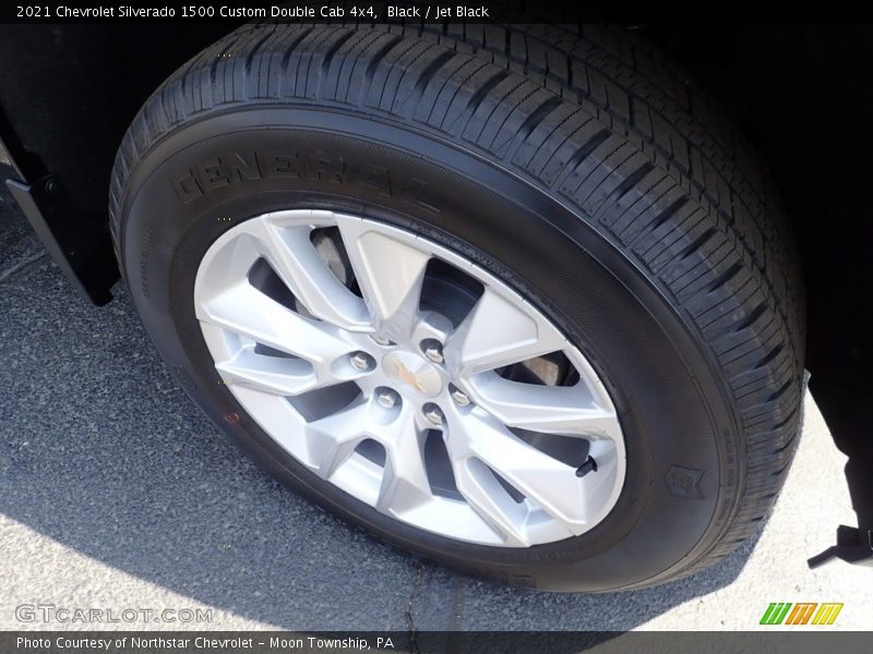 Black / Jet Black 2021 Chevrolet Silverado 1500 Custom Double Cab 4x4