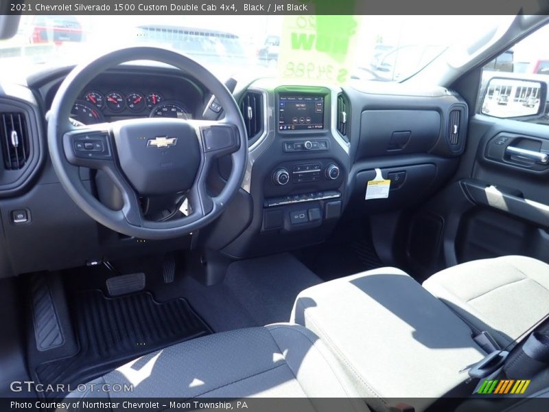 Black / Jet Black 2021 Chevrolet Silverado 1500 Custom Double Cab 4x4
