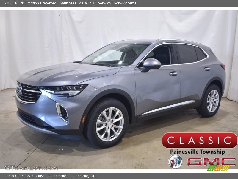 Satin Steel Metallic / Ebony w/Ebony Accents 2021 Buick Envision Preferred
