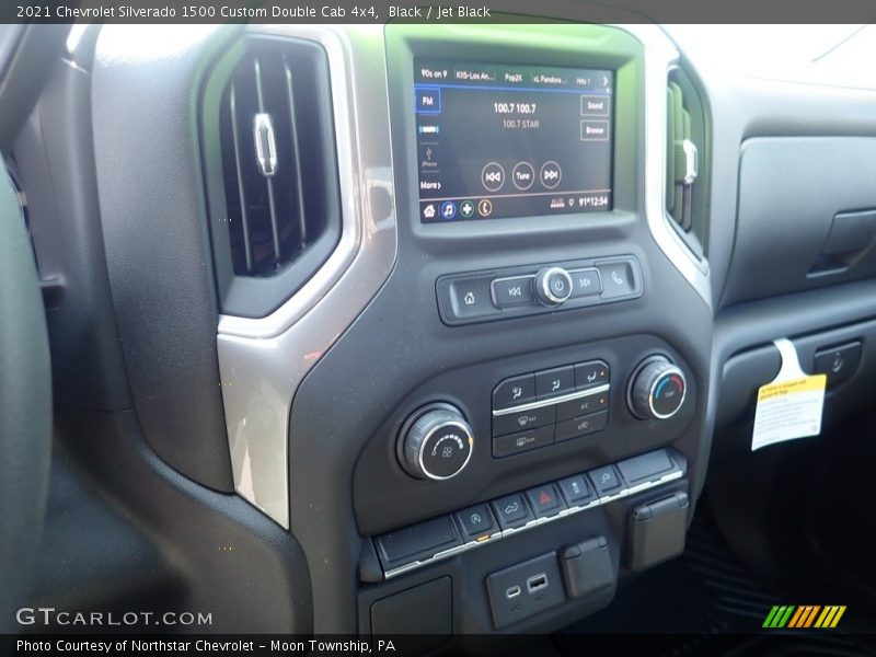 Black / Jet Black 2021 Chevrolet Silverado 1500 Custom Double Cab 4x4