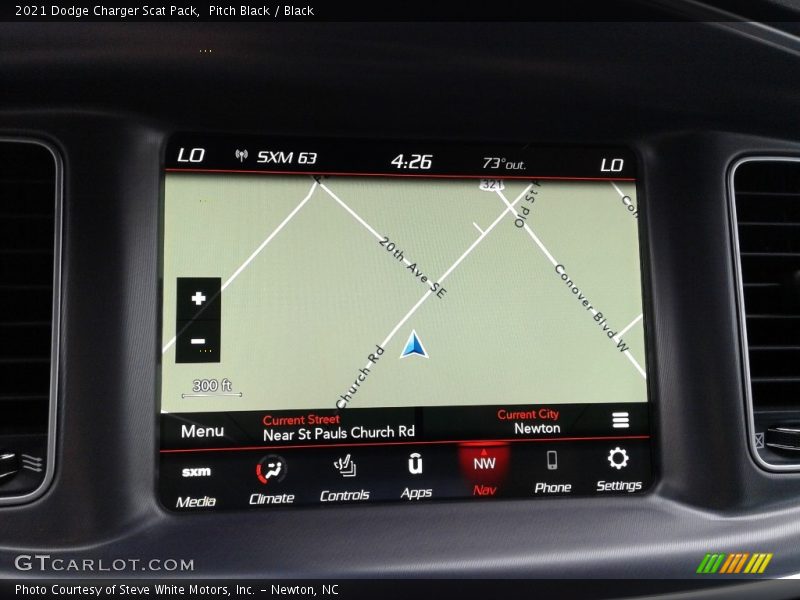 Navigation of 2021 Charger Scat Pack