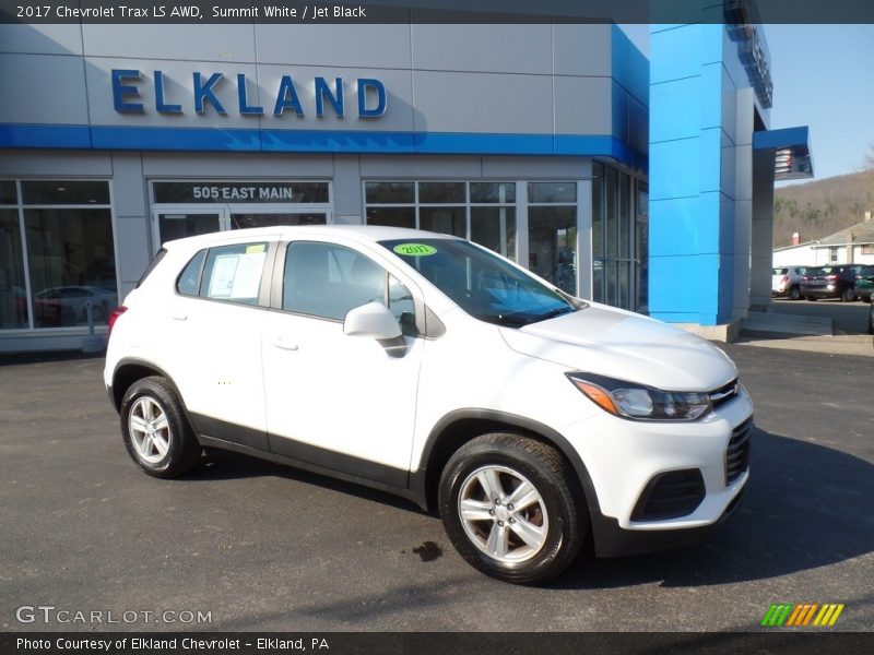 Summit White / Jet Black 2017 Chevrolet Trax LS AWD