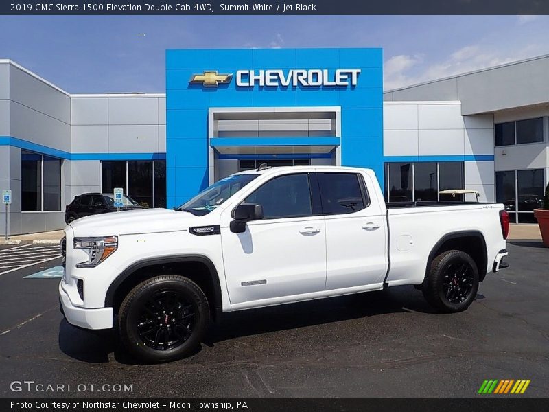 Summit White / Jet Black 2019 GMC Sierra 1500 Elevation Double Cab 4WD