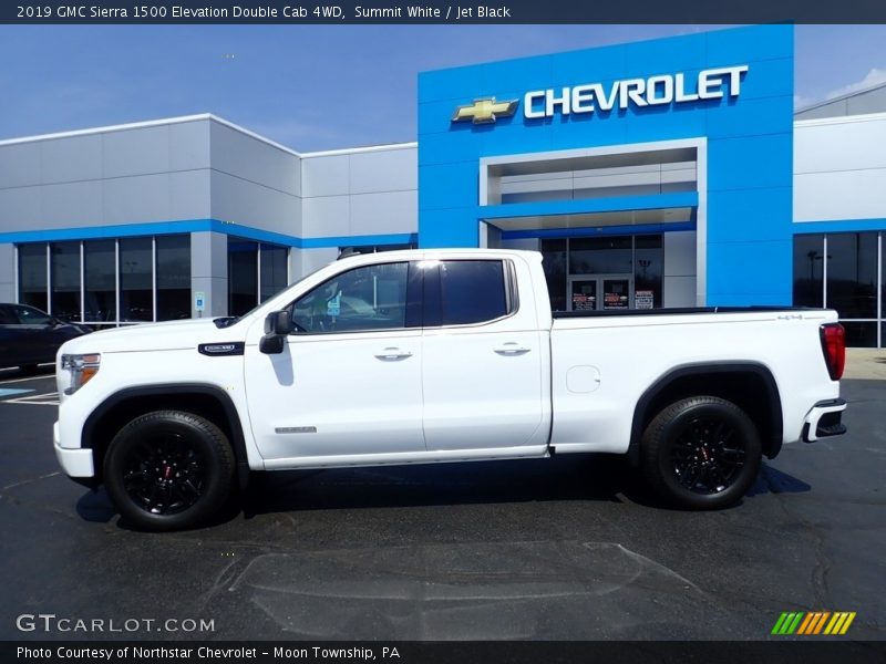 Summit White / Jet Black 2019 GMC Sierra 1500 Elevation Double Cab 4WD