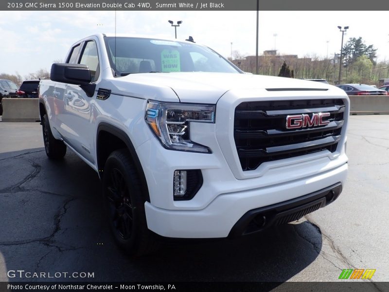 Summit White / Jet Black 2019 GMC Sierra 1500 Elevation Double Cab 4WD