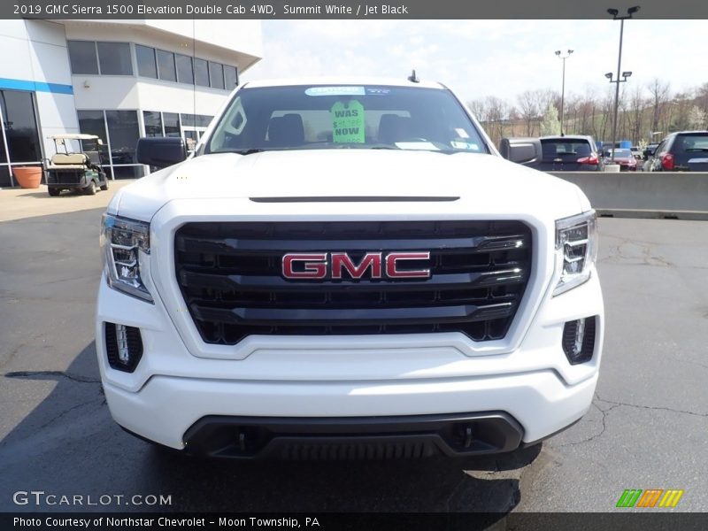 Summit White / Jet Black 2019 GMC Sierra 1500 Elevation Double Cab 4WD