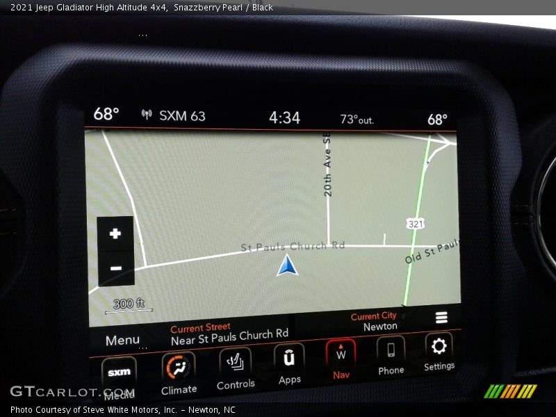 Navigation of 2021 Gladiator High Altitude 4x4