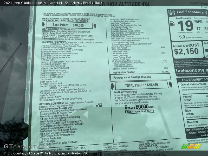 Snazzberry Pearl / Black 2021 Jeep Gladiator High Altitude 4x4
