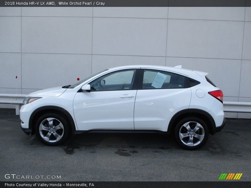 White Orchid Pearl / Gray 2018 Honda HR-V LX AWD