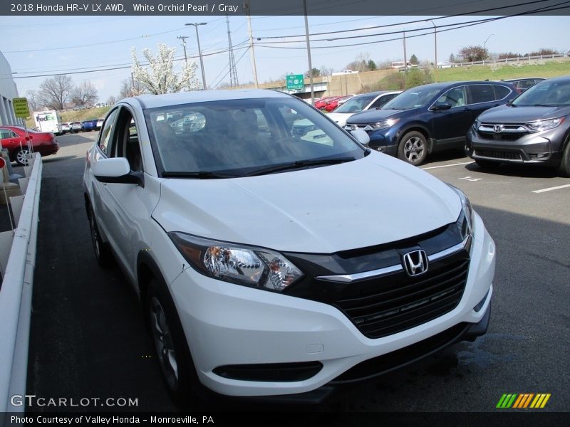 White Orchid Pearl / Gray 2018 Honda HR-V LX AWD