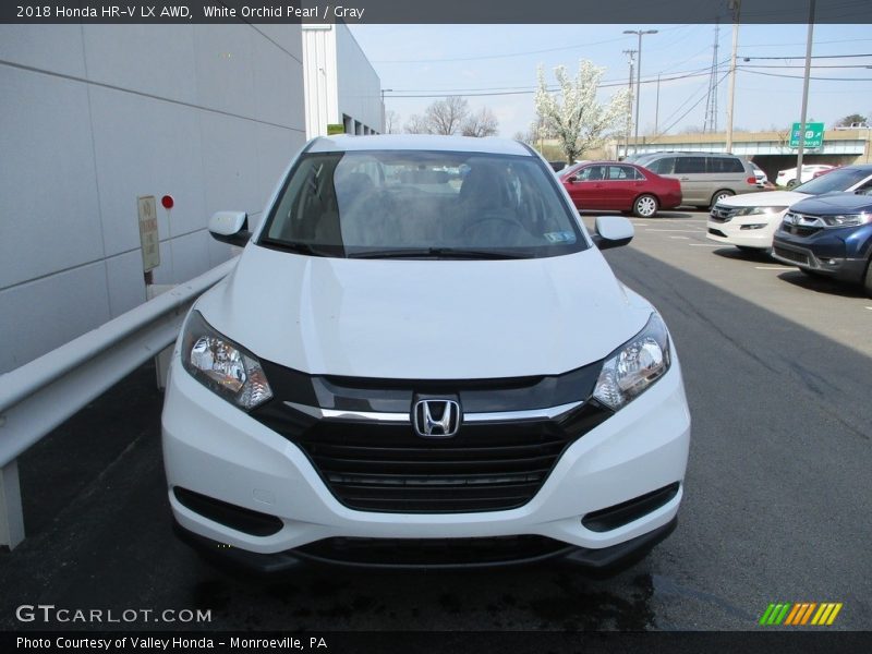 White Orchid Pearl / Gray 2018 Honda HR-V LX AWD