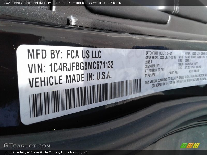 Diamond Black Crystal Pearl / Black 2021 Jeep Grand Cherokee Limited 4x4