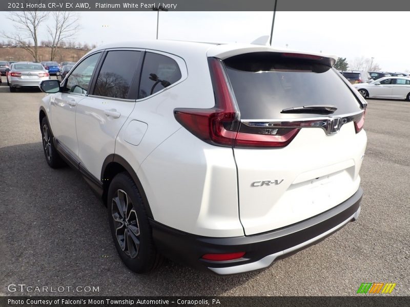 Platinum White Pearl / Ivory 2021 Honda CR-V EX AWD