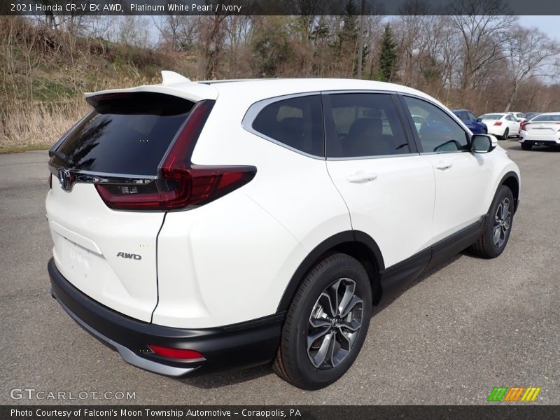 Platinum White Pearl / Ivory 2021 Honda CR-V EX AWD