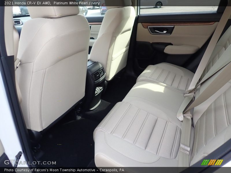 Platinum White Pearl / Ivory 2021 Honda CR-V EX AWD