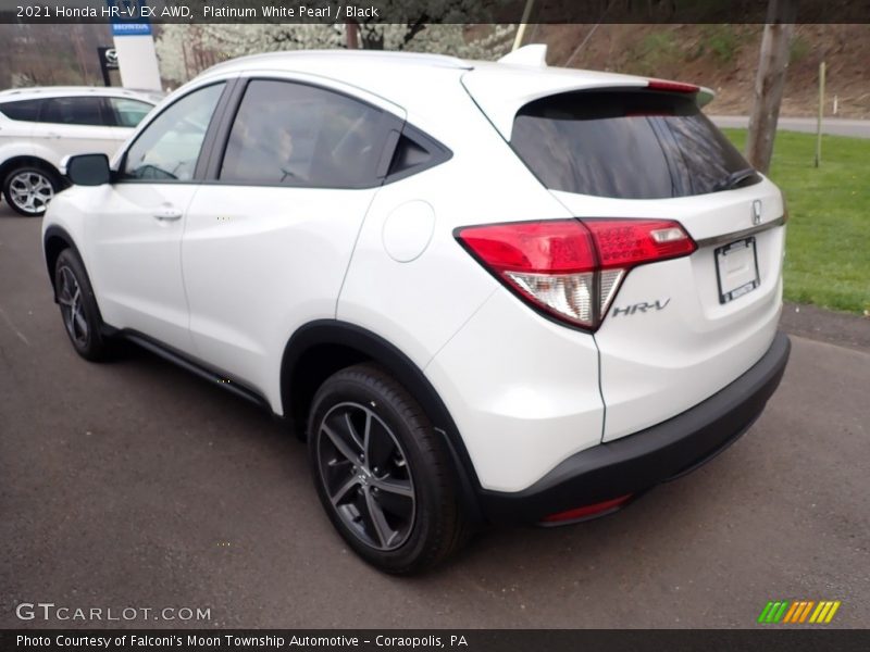 Platinum White Pearl / Black 2021 Honda HR-V EX AWD