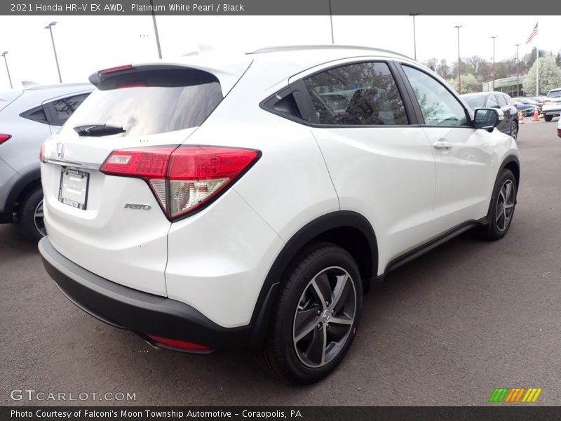 Platinum White Pearl / Black 2021 Honda HR-V EX AWD