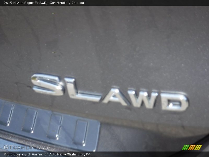 Gun Metallic / Charcoal 2015 Nissan Rogue SV AWD