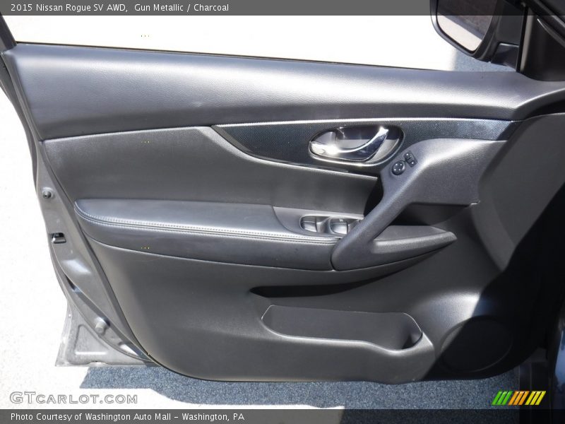 Gun Metallic / Charcoal 2015 Nissan Rogue SV AWD