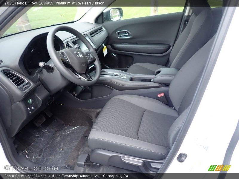 Platinum White Pearl / Black 2021 Honda HR-V EX AWD
