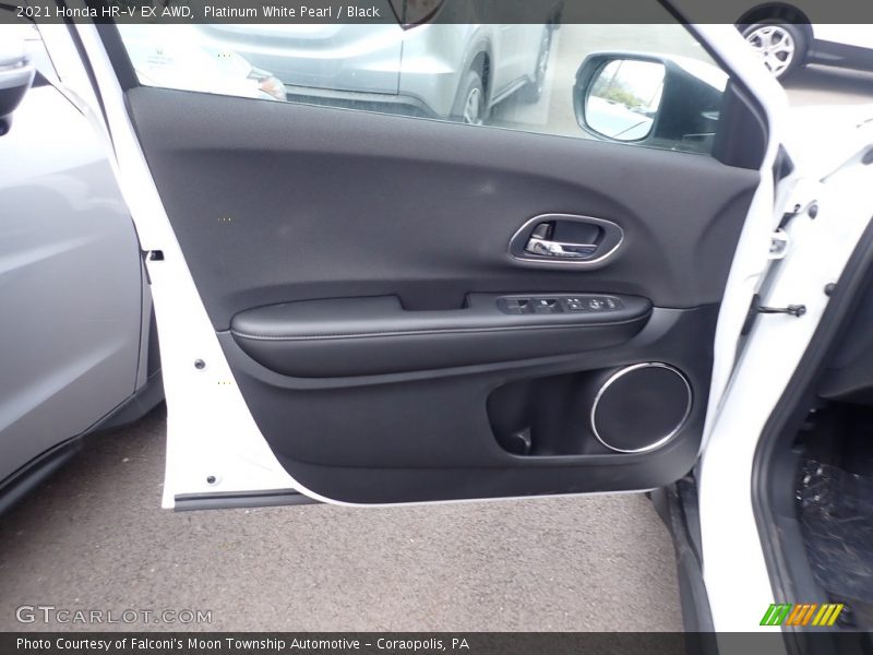 Platinum White Pearl / Black 2021 Honda HR-V EX AWD