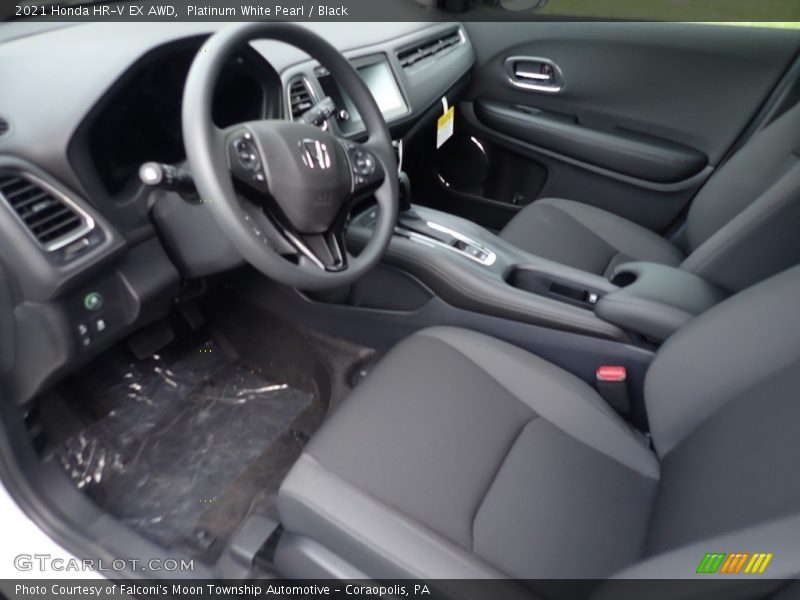 Platinum White Pearl / Black 2021 Honda HR-V EX AWD