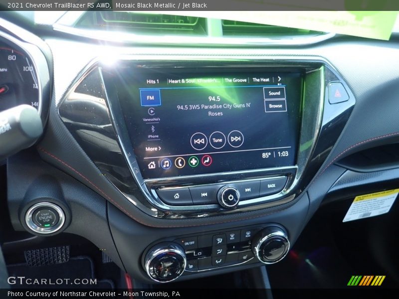 Mosaic Black Metallic / Jet Black 2021 Chevrolet TrailBlazer RS AWD