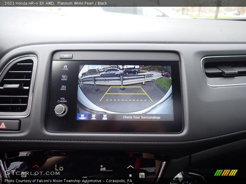 Platinum White Pearl / Black 2021 Honda HR-V EX AWD