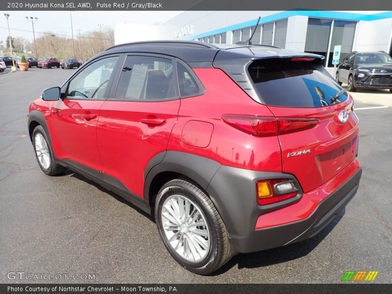 Pulse Red / Gray/Black 2020 Hyundai Kona SEL AWD