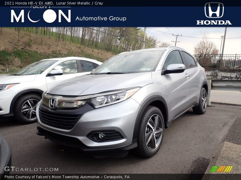 Lunar Silver Metallic / Gray 2021 Honda HR-V EX AWD