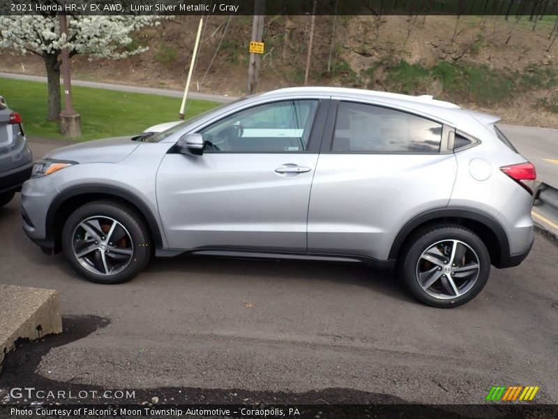 Lunar Silver Metallic / Gray 2021 Honda HR-V EX AWD