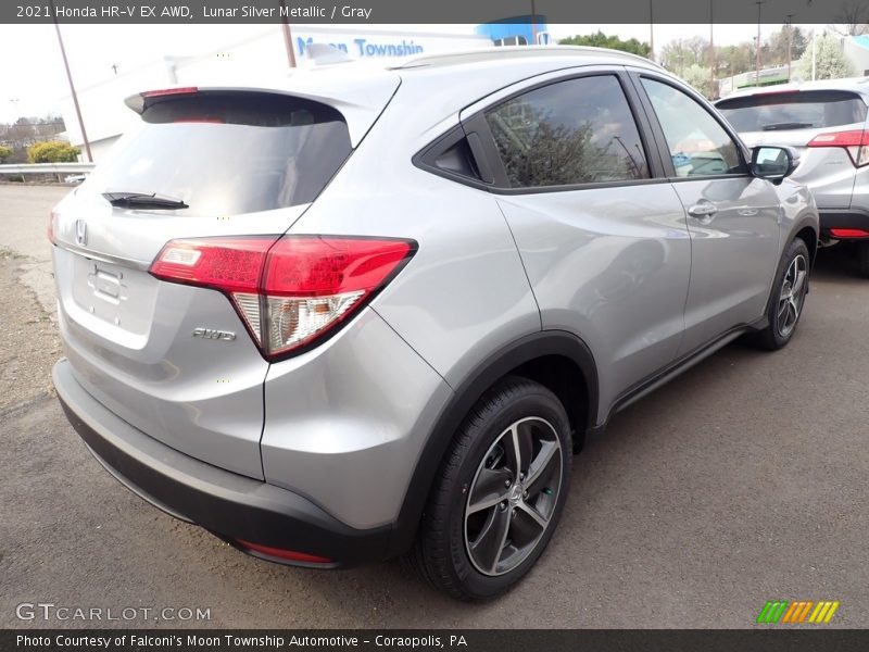 Lunar Silver Metallic / Gray 2021 Honda HR-V EX AWD