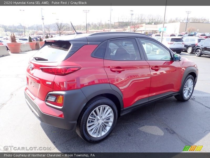 Pulse Red / Gray/Black 2020 Hyundai Kona SEL AWD