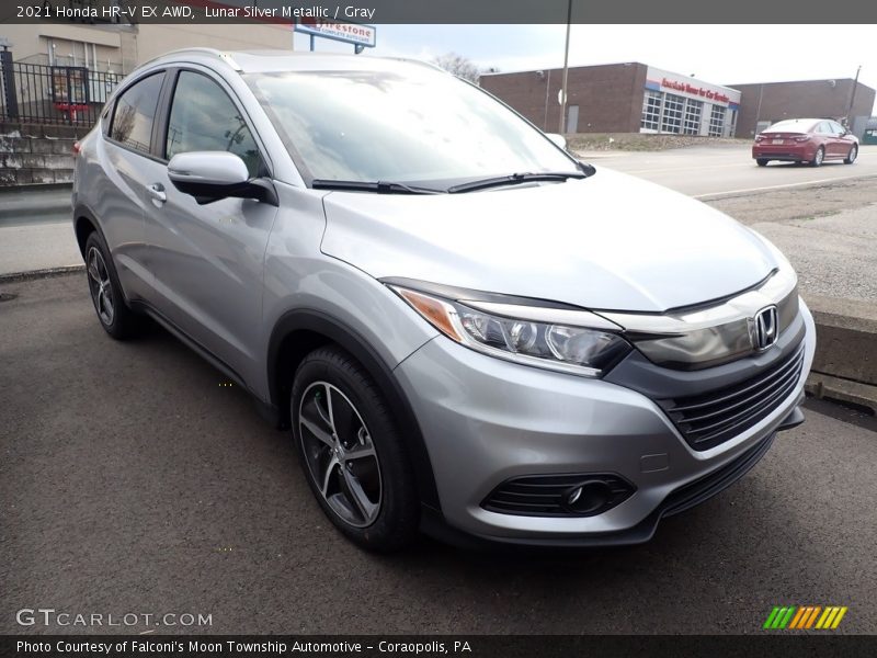 Lunar Silver Metallic / Gray 2021 Honda HR-V EX AWD