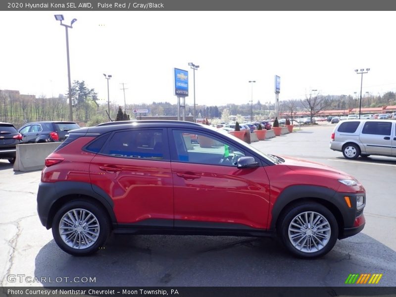 Pulse Red / Gray/Black 2020 Hyundai Kona SEL AWD