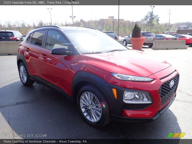 Pulse Red / Gray/Black 2020 Hyundai Kona SEL AWD