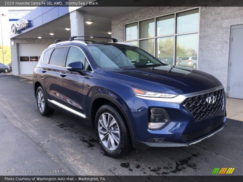 Stormy Sea / Black 2020 Hyundai Santa Fe SEL AWD