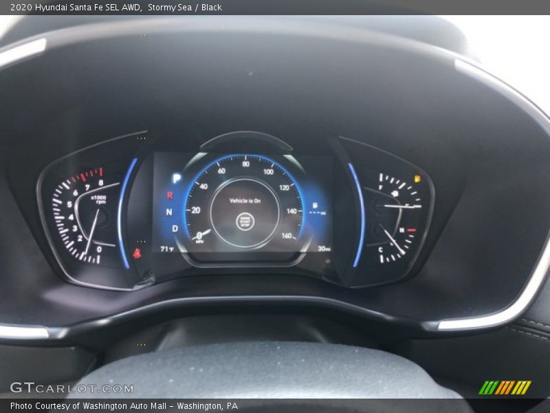 Stormy Sea / Black 2020 Hyundai Santa Fe SEL AWD