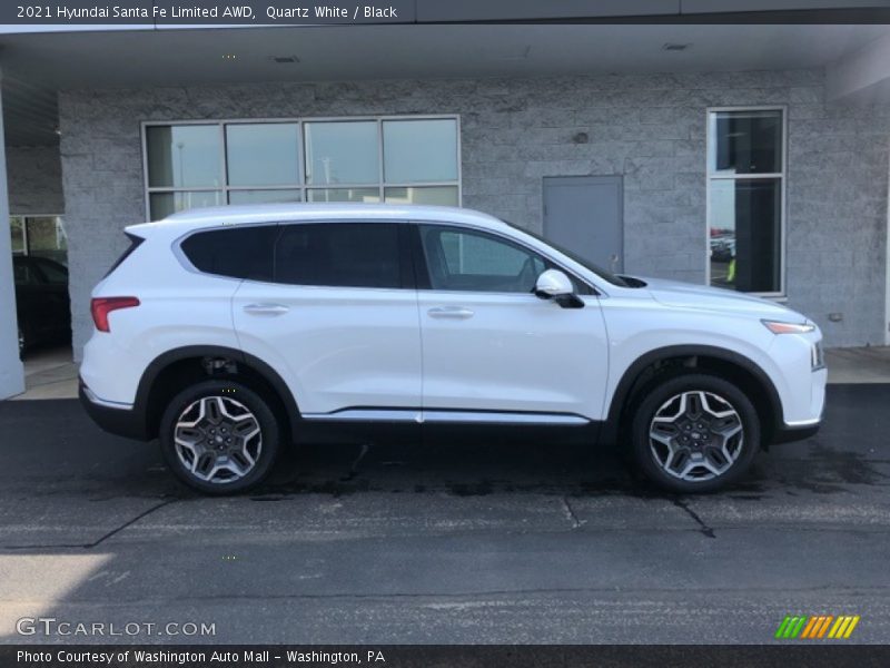 Quartz White / Black 2021 Hyundai Santa Fe Limited AWD