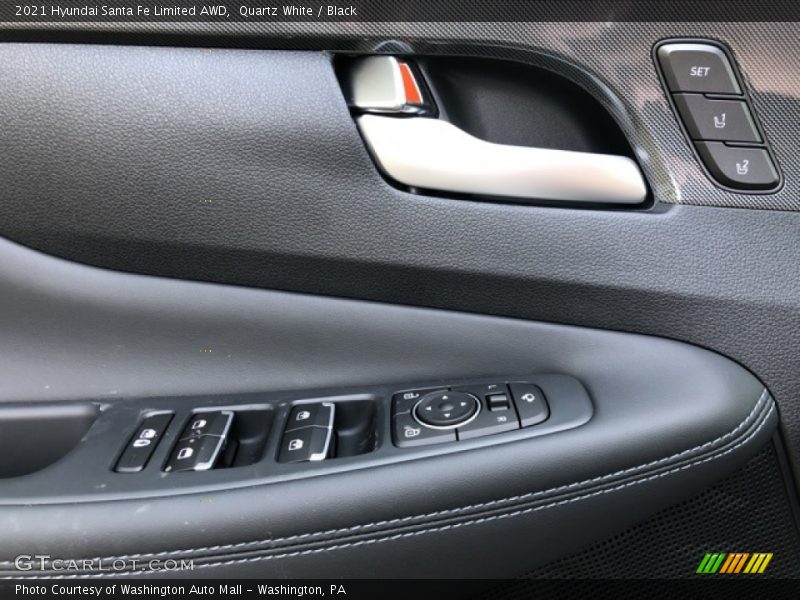 Quartz White / Black 2021 Hyundai Santa Fe Limited AWD