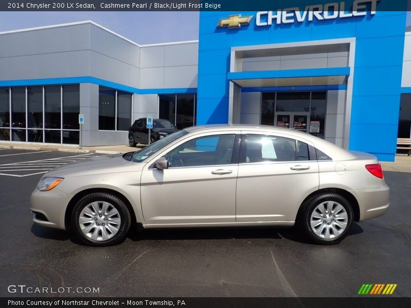 Cashmere Pearl / Black/Light Frost Beige 2014 Chrysler 200 LX Sedan