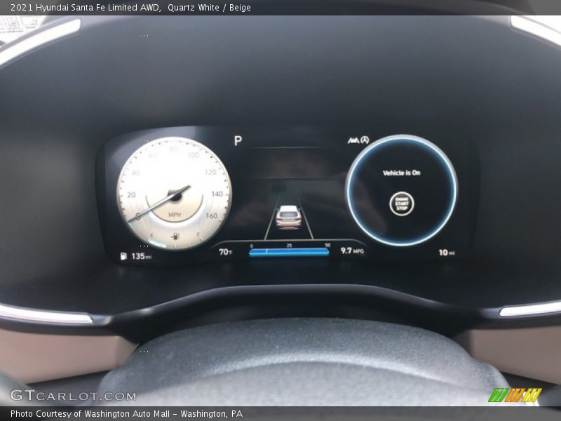 Quartz White / Beige 2021 Hyundai Santa Fe Limited AWD