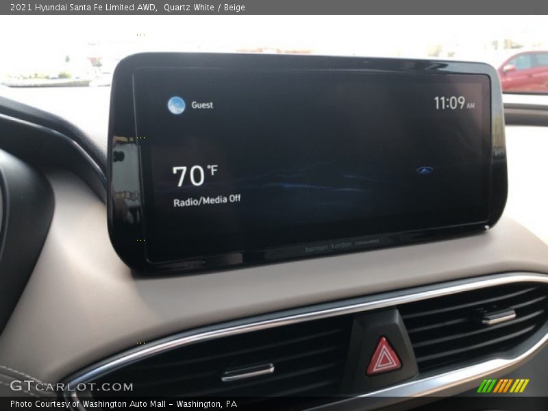 Quartz White / Beige 2021 Hyundai Santa Fe Limited AWD