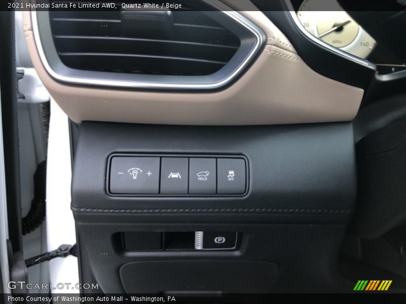 Quartz White / Beige 2021 Hyundai Santa Fe Limited AWD