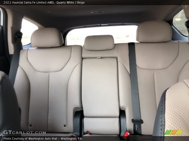 Quartz White / Beige 2021 Hyundai Santa Fe Limited AWD
