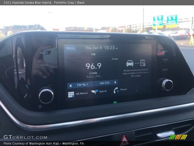 Portofino Gray / Black 2021 Hyundai Sonata Blue Hybrid